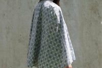 Dress Batik Kombinasi Polos 